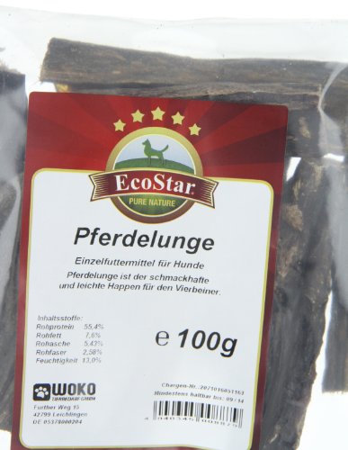 EcoStar Perros Snack Caballos pulmón 100 g, 2 Unidades (2 x 100 g)