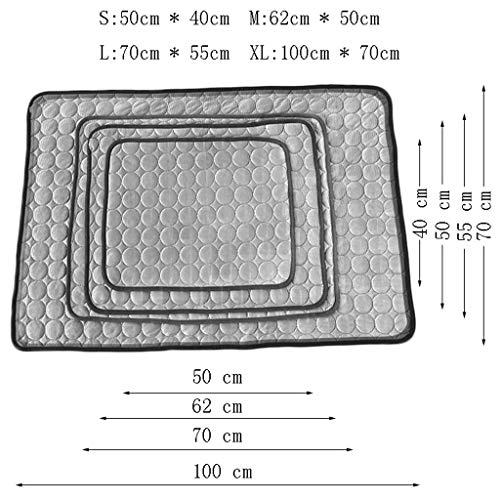 Estera De Seda Fría del Hielo del Sentido Frío del Perro del Gato del Amortiguador del Animal Doméstico, Seguridad Respirable del Borde De Enfriamiento del Animal Doméstico del Verano De La Malla