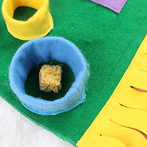 Eternitry Dog Snuffle Mat Green Creative Pet Training Alimentar Sniffing Pad Tassel Estress Release Esteras Desmontable Patchwork Nosework Manta Puzzle Juguetes