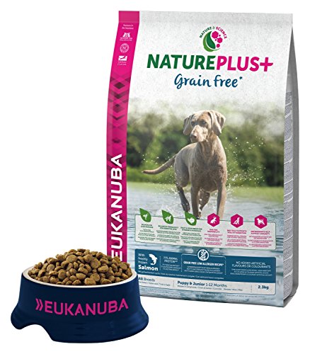 EUKANUBA NaturePlus+ Sin grano Cachorro y Junior Con salmón fresco congelado [2.3 kg]