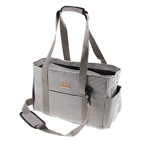 F Fityle Portador De Mascotas Debajo del Asiento Lado Suave para Perros, Gatos, Pequeños Cachorros, Bolso De Viaje - Gris