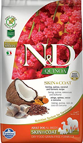 Farmina N&D Quinoa Skin & Coat - Piqueta para perro (7 kg)