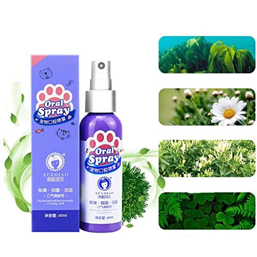 FBGood - Spray Dental higiénico Dental para Perros y Gatos, refrescante Aliento para Animales, Cuidado para la higiene Dental con probióticos, orgánico, Vegano, Natural, 85G