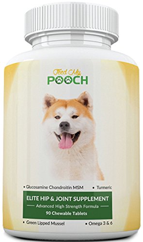 Feed My Pooch Glucosamina Condroitina para Perros con MSM - Suplementos Nutricionales para la Salud de Las Articulaciones de los Perros - Proporciona Alivio para el Dolor de la Artritis en Perros