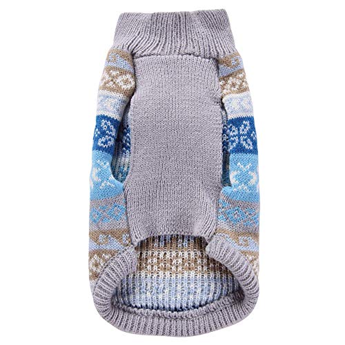 FONLAM Jersey para Perro Cachorro Gato Chaleco Disfraz Ropa Traje de Fiesta Copos de Nieve Navidad Mascota Perro (S, Azul)