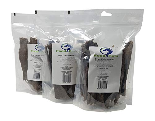 Food4Pets - Tiras de carne para perros (3 unidades, 250 g, en bolsa con cierre)