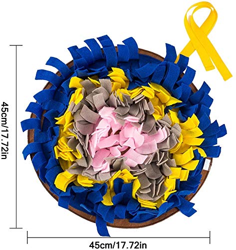 FREESOO Snuffle Mat para Perros Alfombrilla de Snuffle Entrenamiento para Perros Alimento Alfombra de Juego Juguetes Interactivo Manta Mat Mascotas Suave Durable Ecológico