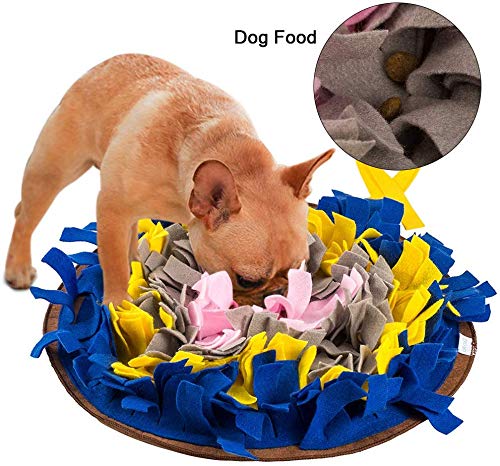 FREESOO Snuffle Mat para Perros Alfombrilla de Snuffle Entrenamiento para Perros Alimento Alfombra de Juego Juguetes Interactivo Manta Mat Mascotas Suave Durable Ecológico