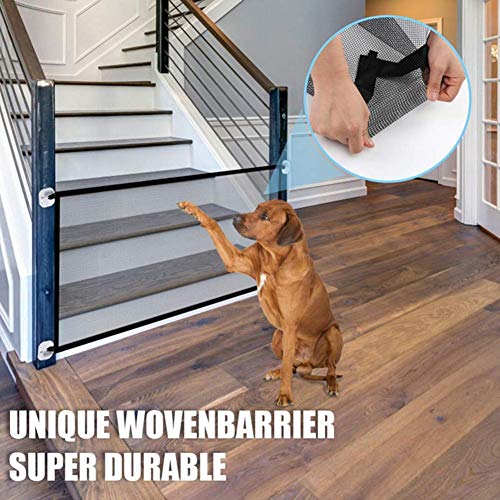 G-wukeer Red De Aislamiento De Seguridad Para Mascotas, Valla De Seguridad Portátil Con Puerta De Malla Plegable Puerta De Seguridad Para Perros Red De Aislamiento Para Perros Para Perros, 180 × 72 Cm