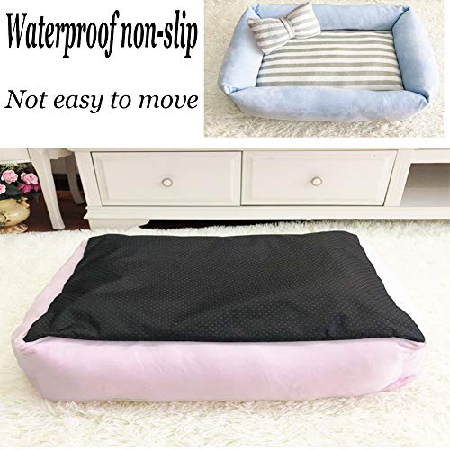 GAOXIAOMEI Cama para Perros Invierno, Sofá para Perros Desmontable y Lavable, Cesta para Perro de Felpa, Cojín para Perros Ortopédico, Cama para Mascotas Impermeable,Rosado,S