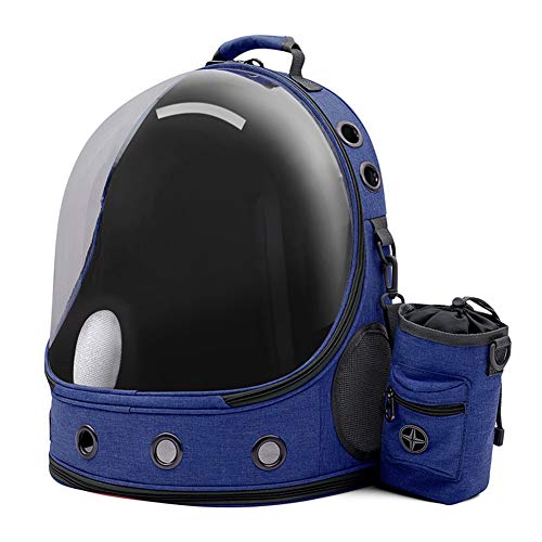 GAOXIAOMEI Mochila para Transporte de Mascotas Gato y Perro, Cómodo Transpirable Perros Gatos Transportín, Gran Espacio, para Viajar/Senderismo/Camping,Dark Gray