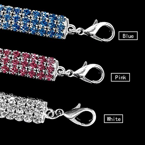 GEZICHTA Collar para Perro con Diamantes de Imitación de la Marca Gzichta, Collar para Mascotas Pequeñas o Medianas con Colgante en Forma de Hueso