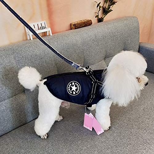 Handfly Ropa para Perros para Perros pequeños Abrigo para Perros Chaqueta de Invierno Ropa para Perros Abrigo para Perros Chaqueta para Perros de Invierno cálido con arnés para Perros pequeños