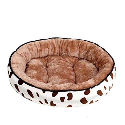 HBHUBO Cuatro Estaciones Ronda Cama del Animal doméstico, Cama del Perro Caliente Pequeña y Mediana casa del Animal doméstico del Gato Ronda Cama Francesa Bulldog Peluche caniche Cama S-L,Azul,M