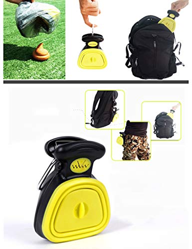 HD2DOG Gran Recogedor De Excrementos con Bolsas, Walking Poo Remover Grabber Picker con 6 Bolsas De Basura para Jardín Al Aire Libre/Interior para Gatos Y Perros XTM734,Verde,L