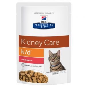 Hills Pet Nutrition S.L. PD Feline K/D Salmon 12 Bolsitas/85G 1884U Hills 1000 g