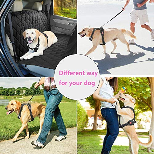 HOLUCK Arnés para Perro Grande sin Tirar, arnés para Perro de Gama Frontal, arnés para Perro Ajustable al Aire Libre Mascota y 3 m Reflectante Oxford Material Chaleco para Perros pequeños