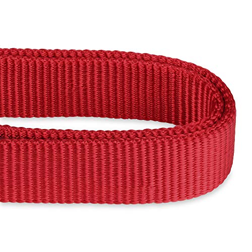 Hyhug Guinzaglio regolabile con Robusto Nylon e manico foderato in Neoprene Super morbido per cani di Taglia Media. (Ajustable Grande L, Rojo)