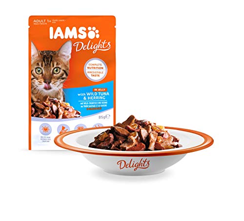 IAMS Delights Gato Adulto Colección Tierra y Mar en Gelatina [4,08 kg]