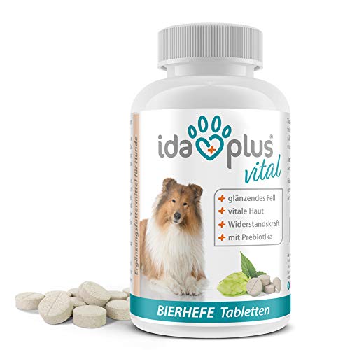 Ida Plus Cerveza Levadura pastillas con punto de ruptura – para perros – 120 unidades – La mejor Respaldo para piel & Fell deines vierbeiners – En práctica – Recipiente con sello.