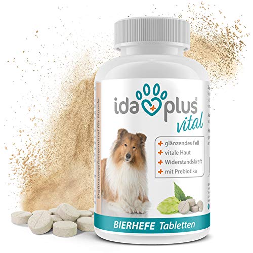 Ida Plus Cerveza Levadura pastillas con punto de ruptura – para perros – 120 unidades – La mejor Respaldo para piel & Fell deines vierbeiners – En práctica – Recipiente con sello.