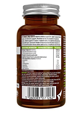 Igennus Healthcare Nutrition Omega-3 de Aceite de Algas Vegano (DHA + EPA 600 mg) y Astaxantina, 60 cápsulas 60 Unidad 54 g