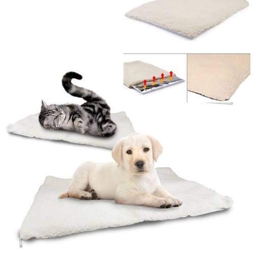 JINGJING Gato Perro Mascota Cama Estera Térmica Alfombra Auto Calefacción Cojín Colchón Lavable Caliente Suave,L