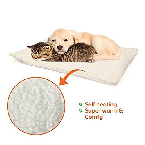 JINGJING Gato Perro Mascota Cama Estera Térmica Alfombra Auto Calefacción Cojín Colchón Lavable Caliente Suave,S