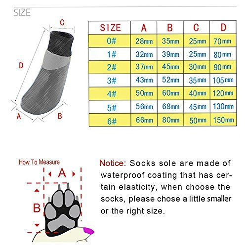 KEESIN Mascota Perro Perrito Calcetines Deportivos Antideslizantes Impermeables, Botas, Protector de Pata para Mascotas Pequeñas/Medianas/Grandes Perros #3