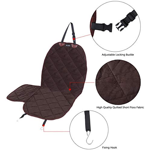 Ligero, impermeable, asiento for mascotas, perro, gato, perrito, seguridad, asiento único, protector, coche, todoterreno, acolchado, hecho, de, suave, acolchado, terciopelo corto, material, for evitar