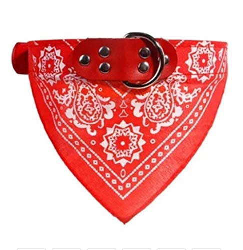 Linda Ajustable Toalla Pequeña Collares De Perro Del Perrito De La Baba Del Animal Doméstico Del Gato Al Aire Libre Collar Impresión Del Collar De La Bufanda Del Pe Pañuelo ( Color : Red , Size : L )