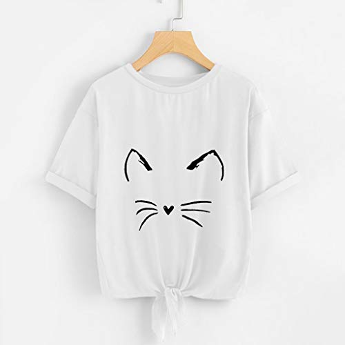 Luckycat Camisetas Mujer Manga Corta Camisetas Mujer Tallas Grandes Camisetas Mujer Verano Blusa Mujer Sport Tops Mujer Verano Casual Blusa