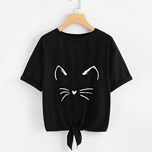 Luckycat Camisetas Mujer Manga Corta Camisetas Mujer Tallas Grandes Camisetas Mujer Verano Blusa Mujer Sport Tops Mujer Verano Casual Blusa