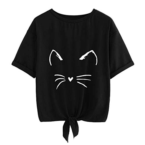 Luckycat Camisetas Mujer Manga Corta Camisetas Mujer Tallas Grandes Camisetas Mujer Verano Blusa Mujer Sport Tops Mujer Verano Casual Blusa