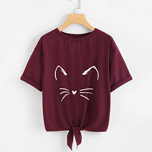 Luckycat Camisetas Mujer Manga Corta Camisetas Mujer Tallas Grandes Camisetas Mujer Verano Blusa Mujer Sport Tops Mujer Verano Casual Blusa