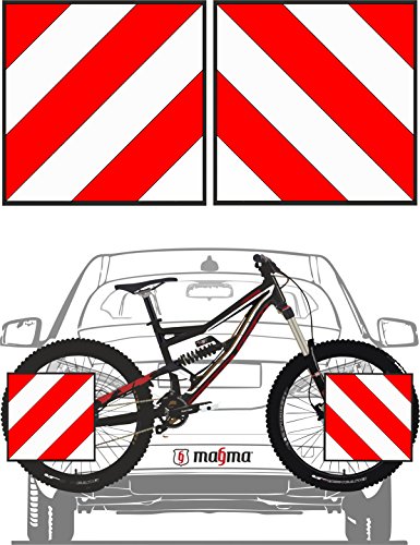 MAGMA Pack 2x Señal V20 Homologada . Carga saliente y portabicicletas . Panel V-20 plástico ABS (2)