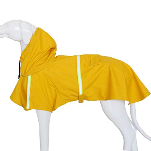 mama stadt Ropa para Mascotas para Perro Impermeable Chaqueta con Tiras Reflectantes Abrigo Perro Pequeño Mediano Grande Primavera y Verano,Amarillo Talla S-5XL