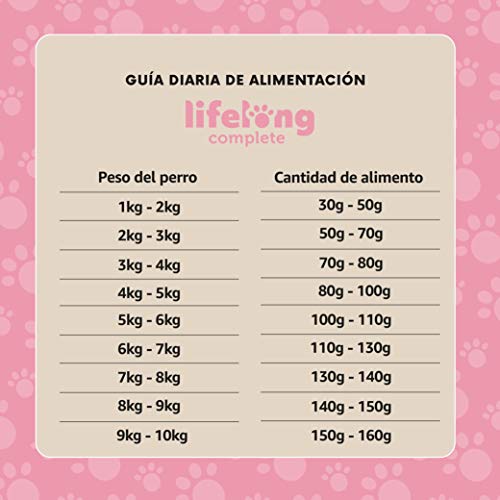 Marca Amazon - Lifelong Complete- Alimento seco completo para perros (razas pequeñas) con salmón y arroz, 3 x 3 kg