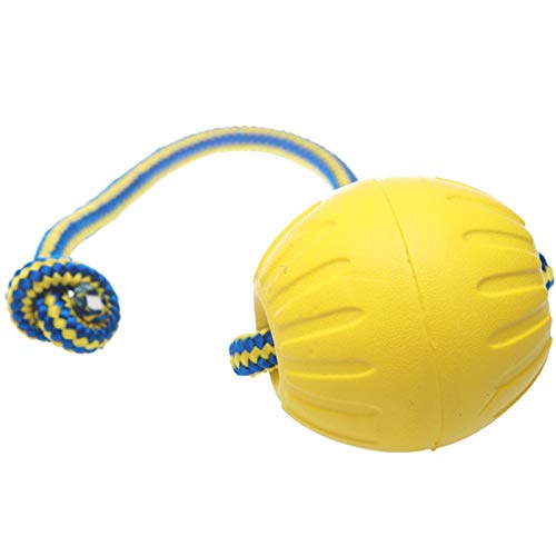 miaoxuewei Pelota de Espuma con Suministros para Perros de Entrenamiento con Cuerdas Pelotas saltarinas Labrador Dorado Molares Resistentes al mordisco