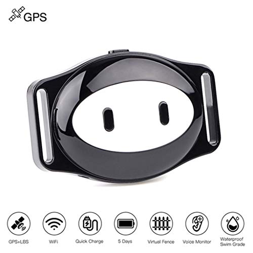 Mini Rastreador De GPS para Mascotas Rastreador De GPS Inteligente A Prueba De Agua con Cuello para Mascotas Gato Perro Ubicación GPS + LBS Aplicación Gratis Indicador LED