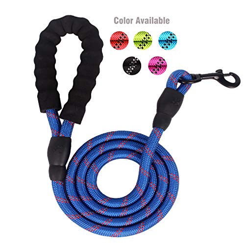 Minve Correa para perro de mascota de 5 pies de largo, nylon ajustable | Roscas Altamente Reflectantes | asa acolchada| para con perros pequeños, medianos y grandes Correas de Perros