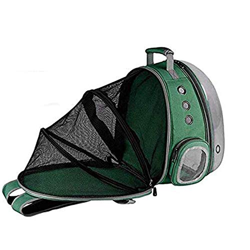 Mochila retráctil para Mascotas con Burbujas, [el último] Soporte panorámico Plegable portátil 9 Rejilla Transpirable Impermeable, Gran Espacio, Adecuado para Perros pequeños, Gatos - XIANNVA