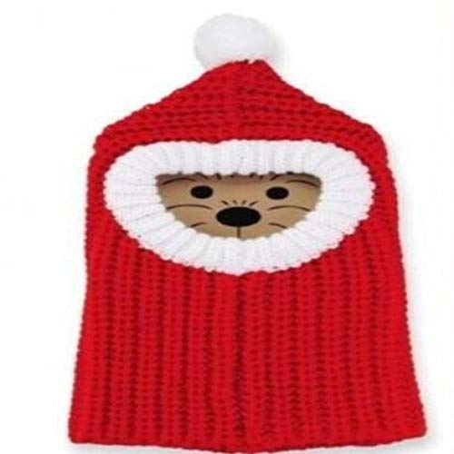 MYYXGS Sombrero De Perro Mascota Sombrero De Lana De OtoñO E Invierno para Mascotas Sombrero De Navidad IngléS Gato Corto Sombrero De Navidad