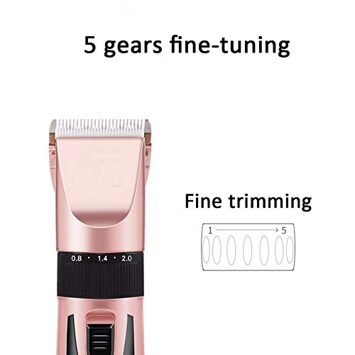 NFLOBD Hair Clipper Dog Hair Clipper Recargable inalámbrico para Gatos y Perros Clippers Dog Trimmer Professional Dog Shaver Set Tijeras para Gatos Perros y Otros Animales