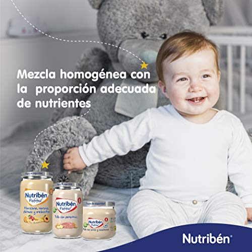 Nutribén 8430094313328 Potitos Suprema de Merluza con Guisantes y Zanahorias desde los 6 Meses 235 g, 1 Unidad