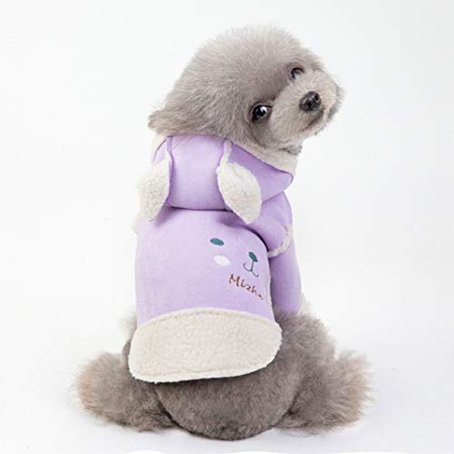 OLADO Cute Litter Bear Dog Clothes Winter Warm Pet Fleece Hoodies Abrigo para Bulldog Francés Chihuahua Cachorro Gato Chaquetas