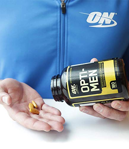 Optimum Nutrition ON Opti-Men, Suplemento multivitamínico, multivitaminas y minerales para hombres con BCAA, glutamina, vitamina C, zinc y magnesio, sin sabor, 30 porciones, 90 cápsulas