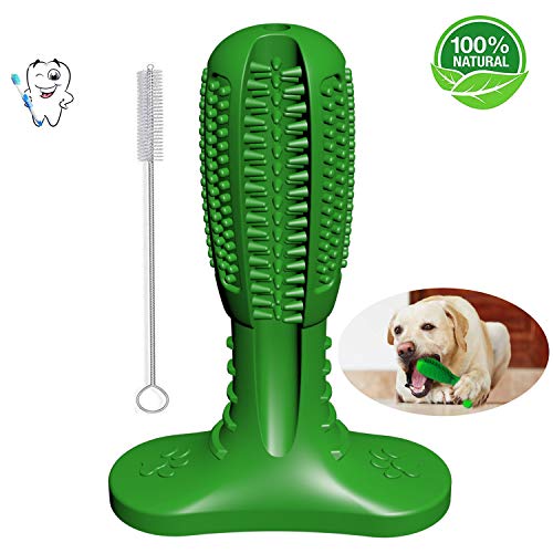 Palillo de cepillo de dientes para perros,juguetes para masticar perros mejorados,caucho natural no tóxico,palillo dental para limpieza de dientes de perros,cepillado de cuidado bucal(L,Verde)