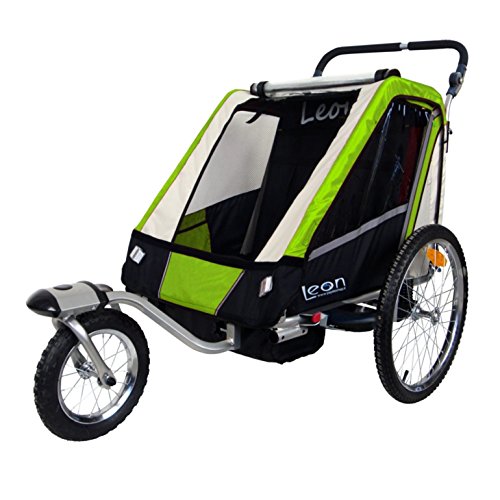 PAPILIOSHOP LEON Remorque à vélo poussette chariot pour 1 ou 2 entants