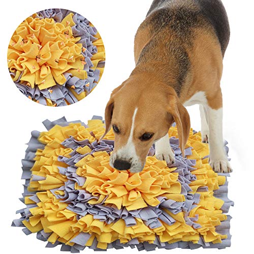 PET SPPTIES Alfombra Suave para Mascotas Olfato para el Trabajo Alfombra de Entrenamiento Estera de Entrenamiento para Perros PS063 (Grey & Yellow)